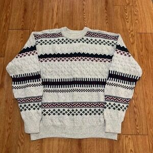 Saint John's Bay Men's Sweatshirt Vintage 90s Grandpa Cozy Size XL Tall‎